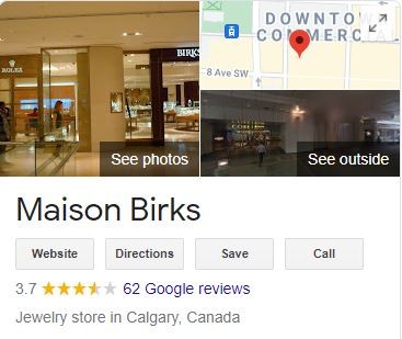 Birks review google review