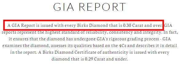 Birks review GIA certified