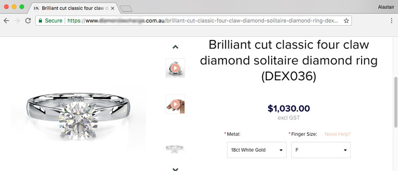 australian jeweler solitaire setting