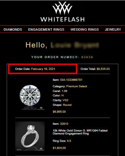 4 WhiteFlash Canada Shipping Date