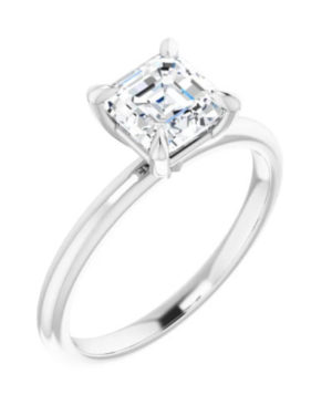 9 Serli and Siroan 1 carat asscher cut solitaire side view e1601340118696