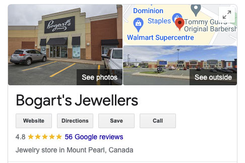 Bogarts google review