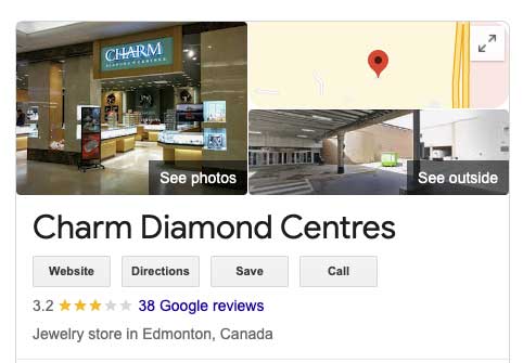 charm diamond centres google review