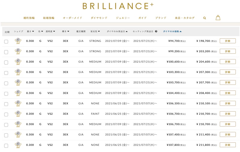 brilliance domani diamonds