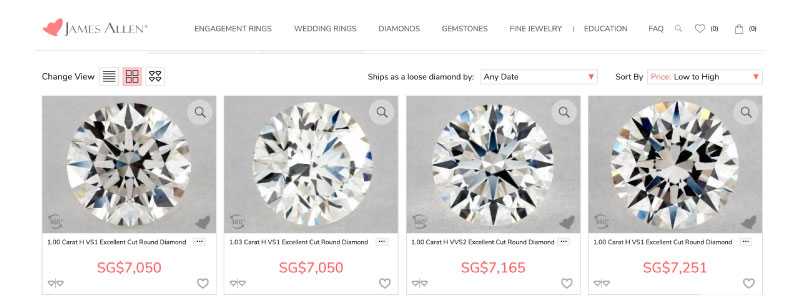 importing diamond to singapore comparison cost