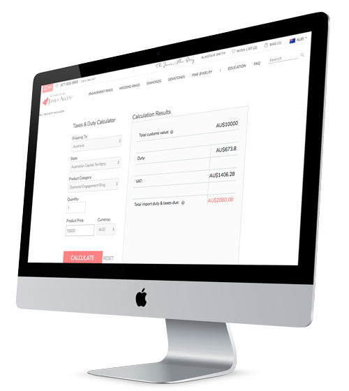 james allen import duty calculator