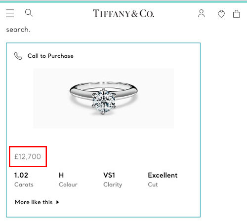 Tiffany diamond soliatire ring