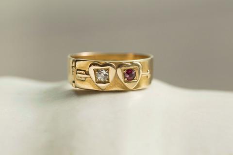 Victorian mizpah ring