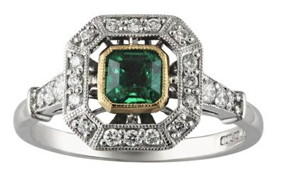 art deco engagement ring