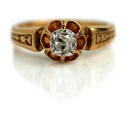 old mine cut victorian diamond ring