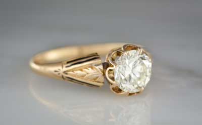 victorian buttercup diamond ring