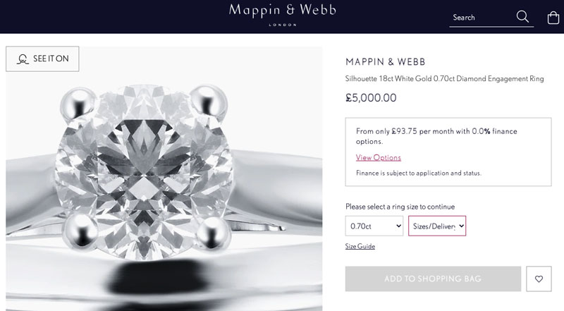 mappin webb i clarity diamond