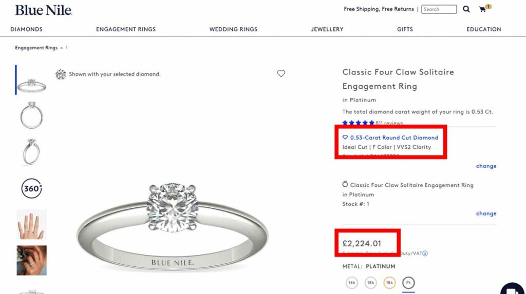 0.5 Carat Diamond Price Guide UK Ringspo UK