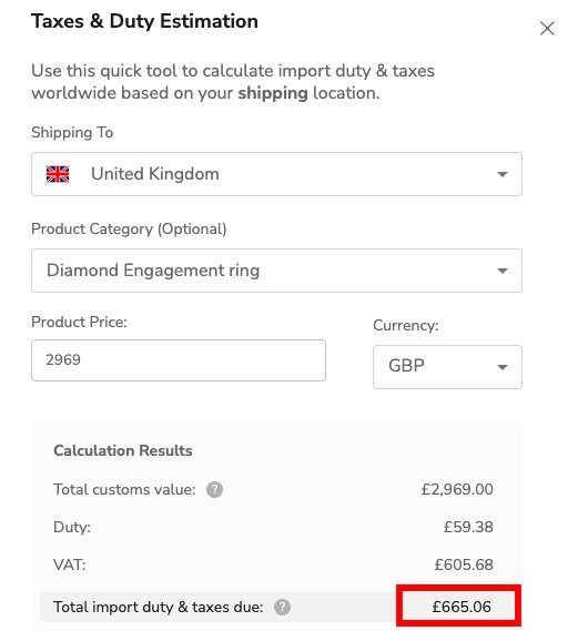 tax and duty estimation