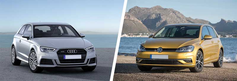 audi a vs vw golf prices