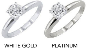 white gold and platinum engagement rings