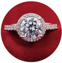 Halo round brilliant engagement ring Halo round brilliant engagement ring