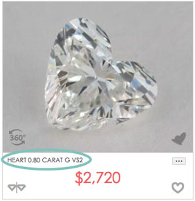 0.8 carat heart