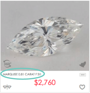 0.8 carat marquise