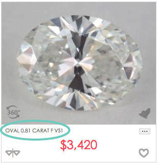 0.8 carat oval diamond