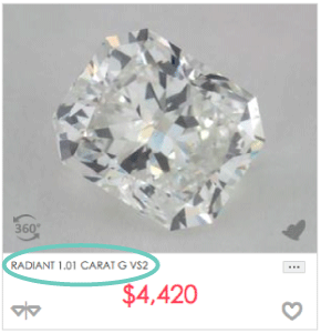 1 carat radiant