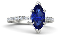 marquise sapphire palladium ring with diamond e1431494173313