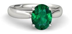 solitaire oval emerald 14k white gold ring e1431499812970