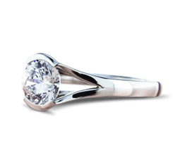 ‘Lena’ Solitaire Diamond Engagement Ring