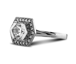 Harlow Pavé & Side Stones Diamond Engagement Ring