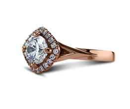 Lauren Pavé & Side Stones Diamond Engagement Ring