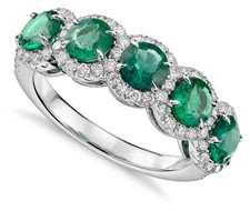 five stone emerald halo engagement ring2 e1434342270731