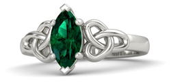 marquise emerald 14k white gold ring2