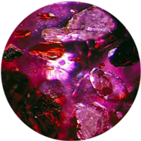 ruby crystal inclusions