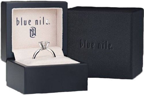 blue nile engagement ring in box