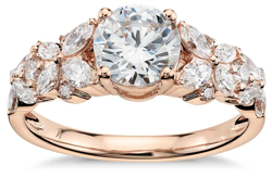 Monique Lhuillier Petal Garland Diamond Engagement Ring in 18k Rose Gold 1 2 ct. tw.   Blue Nile