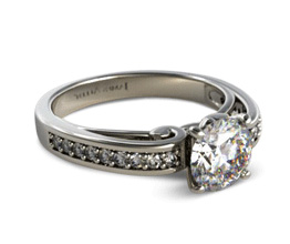 Arched Scroll Diamond Engagement Ring1