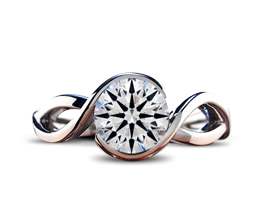 ‘Flora’ Spiral Bezel Diamond Engagement Ring