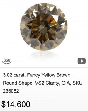 fancy yellow brown diamond