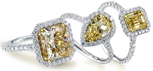 yellow diamond engagement rings