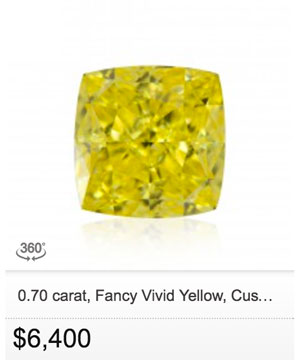 yellow diamond price