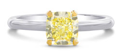 yellow diamond solitaire engagement ring