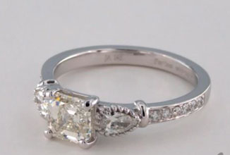 asscher cut diamond engagement ring