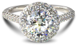 halo diamond engagement ring