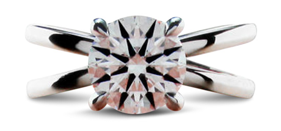 split shank diamond engagement ring