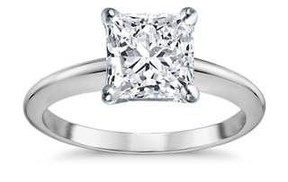 princess cut square diamond engagement ring