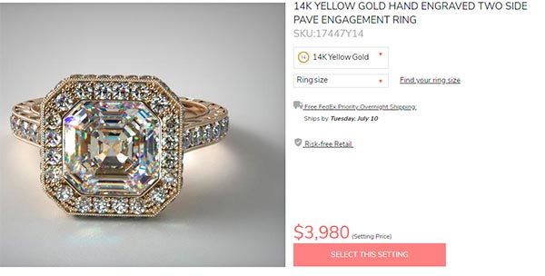 13 Shanina Shaiks engagement ring setting price