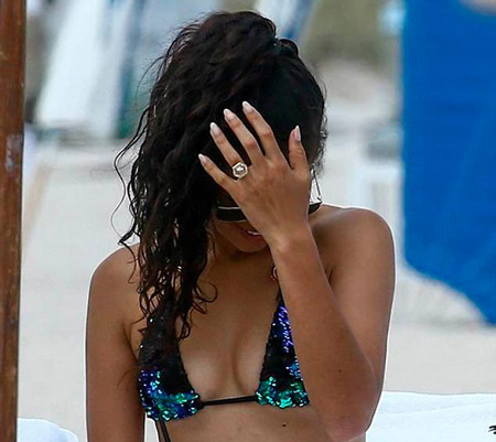 8 Shanina Shaiks engagement ring bezel halo close up 1