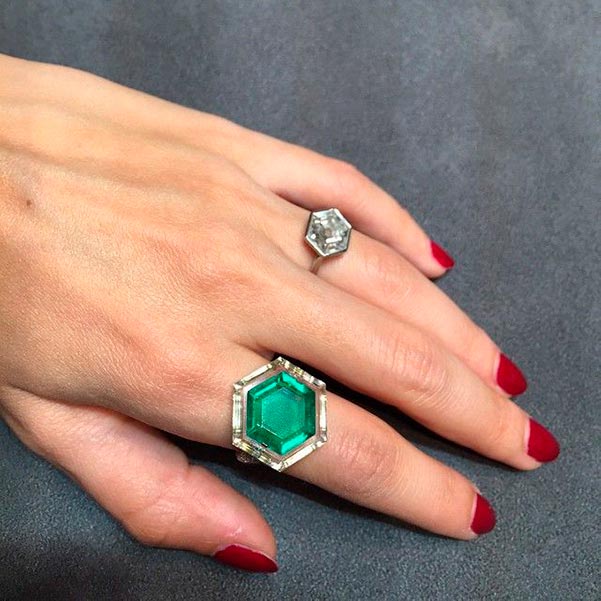 9 Shanina Shaiks engagement ring hexagon cut