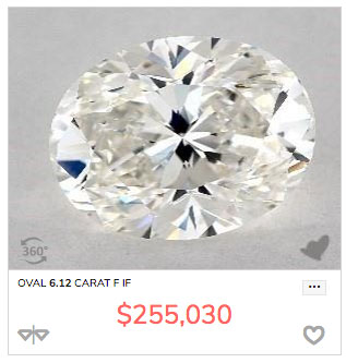 oval 6 carat price