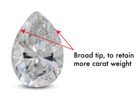 pear diamond broad tip